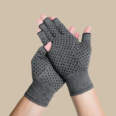 Unisex Half Finger Wrist Discomfort Compression Arthritis Protective Pressure Gloves
