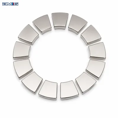 Nickel Coated N52H Curved Magnets for FPV Drone Brushless Motor Rotor Manufacturing and Assembly
