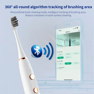 Customized App Data Monitoring Real-Time Reminder Visualization Wireless Charging Smart Sonic Toothbrush