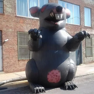 Hot Selling Chicago-born Giant Inflatable Protest Rat Inflatable Scabby Rat/Mouse Animals Model for Street Warning Decoration