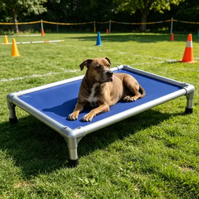 Chinese Factory Direct Fiber Dog Bed Raised Outdoor Pet Mat with Factory Prices Printed Pattern Carton Packing