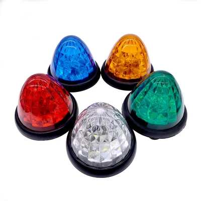 24V Round Bullet 16leds Crystal Led Side Marker Lights Turn signal Light