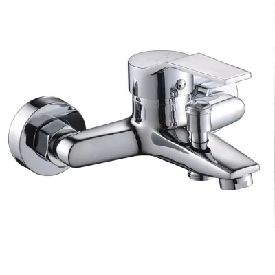 Triple Cold-Hot Water Faucet Concealed Installation All-Copper Bathtub Water Heater Mixing Valve Shower Head Shower Set