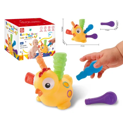 DIY Plastic Jigsaw Chicks Educational Puzzle Building Toy Creative Thinking Assembly Learning Toy for Kids