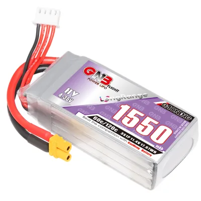 GAONENG GNB 1550MAH 11.4V HV 3S 60C 120C HV XT30 LiPo Battery Soft Pack Long Range FreeStyle FPV LiHV High Voltage