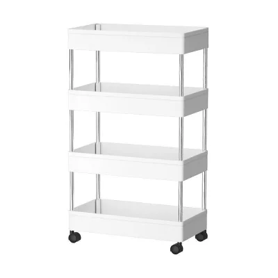 2 Tier/3 Tier/4 Tier Large Rolling Utility Cart Rack Kitchen Bedroom Organization Shelves Storage Rack