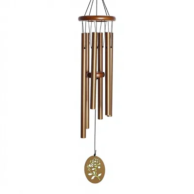 Custom 32Inch Pearlescent Wood Aluminum Wind Chimes Contemporary Wooden Wind Chimes Decorative Wind Chimes Home Garden Outdoor