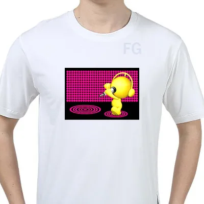 1000designs DJ Dance Light up Christmas t Shirt/ Sound Activated Custom Led t Shirt/music Activated Led t Shirt