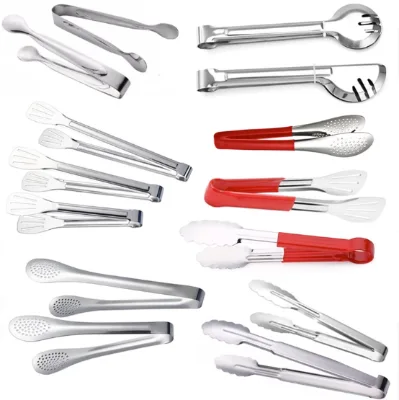 304 Stainless Steel Hook Barbecue Clip Baking Cake Fried Barbecue Clip Thickened Anti-scalding Food Clip for Burffet Food