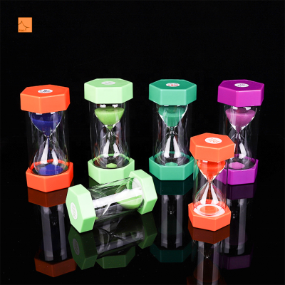 Hot Sale Custom Multi-Color Hexagon 3 5 15 30min Sand Timer Popular Kids Game Wedding Decorations Hourglass Hourglasses