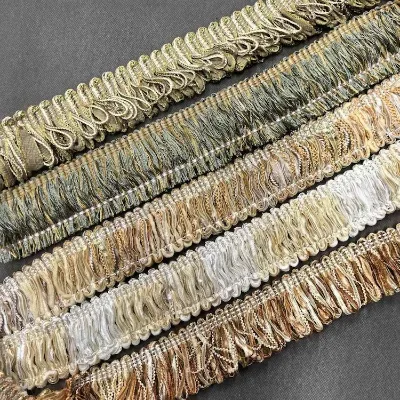 ZSY New Arrival Best Design Brush Trims Fringe for Sofa Pillow Carpet and Cushion Fringe