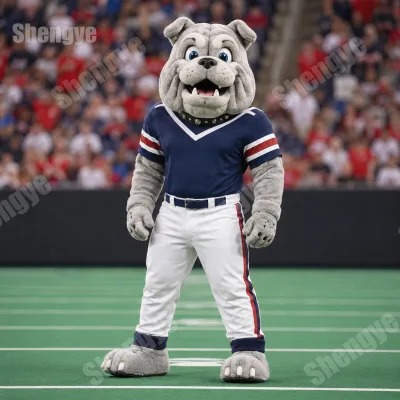 Shengye China Mascot Manufacturer Custom Design Hot Sell Cartoon Bulldog Mascot Costume Athletic Sport Event Arena Fur Costumes