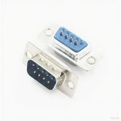 AOSI DB9 Male/Female Header Wire-Welding Type Double Row RS232 Serial Port Socket DDB D-SUB Adapter 9pin BOX Packaging