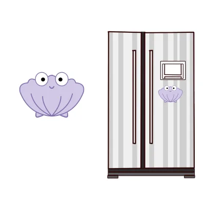 Factory Wholesale Decoration Funny Shell 3D Animal Soft PVC Custom Plush Fridge Magnets