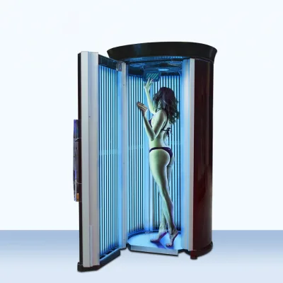 Hot Sale Commercial Solarium F10 Vertical Tanning Machine for Gym Center and Beauty Salon Professional Tanning Bed