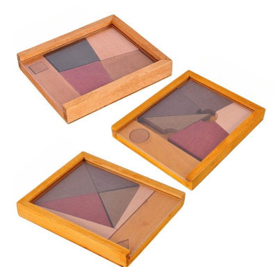 IQ Fit Impossible Puzzle Intelligence Brain Teaser Wooden Block Puzzle Rectangle Puzzle for Adult