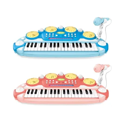 Hot 37-Keys Smart Cross Border New Kids Electronic Keyboard Toy Beginner Multi-function With Mic Mini Piano Music Enlightenment