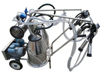 For 304 Stainless Steel Vacuum Pump Milking Machine 25L Capacity 220V/110V High Commercial Dairy Farm Solution