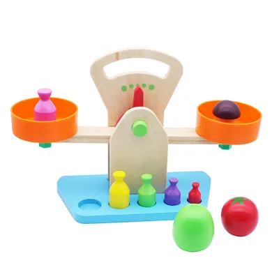 Clever Math Toy Xyloid Children Game Balance Scale Weight Farmar Puzzle Toys Combo for Kids Learning