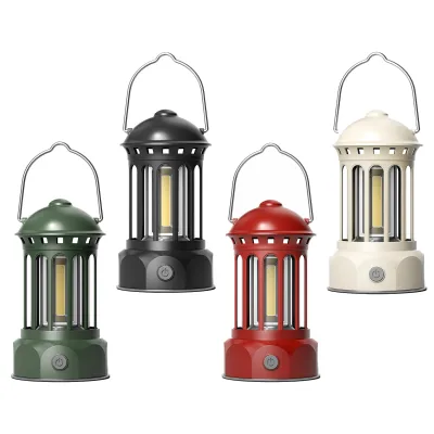 2024 Factory Wholesale Abs 3*Aa Retro Three Lights Source Atmosphere Sense Cob Camping Lanterns