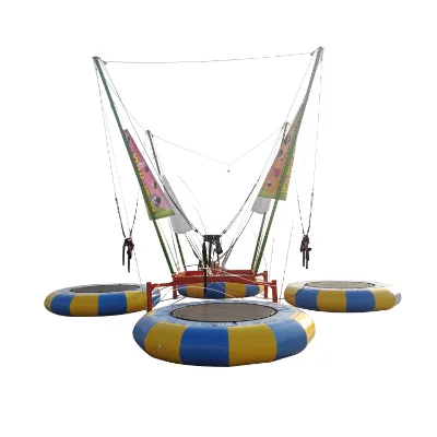 Factory 4 persons inflatable bungee trampoline for outdoor entertainment kids and adult bungee trampoline
