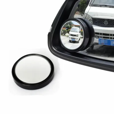 New Auto Rearview Small Mirror Blind Spot Adjustable 360 Degree Rotation Universal Fitment Black Car Auxiliary Rearview Mirror