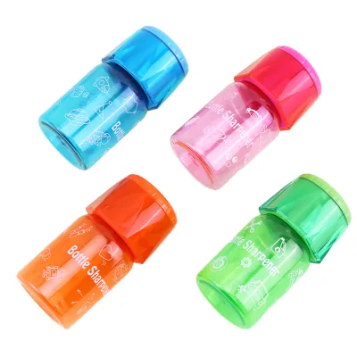 Custom Mini Metal & Plastic Pencil Sharpener Factory Bulk-Packed Mix Colors for Students Stationery Tool