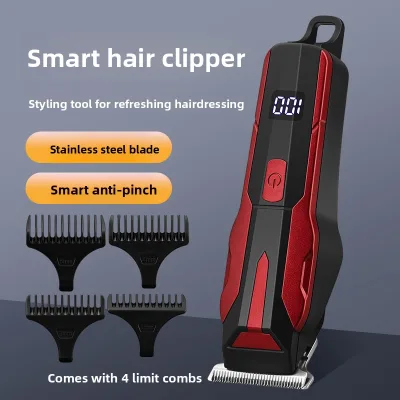 Type C Recharging Waterproof Electric Hair Trimmer Stainless Steel Blades 8h Runtime for Greased-Back Hairstyle Bald Head