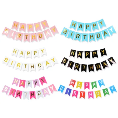 Promotional Flags Banners Happy Birthday Party Banner Pull up Banner