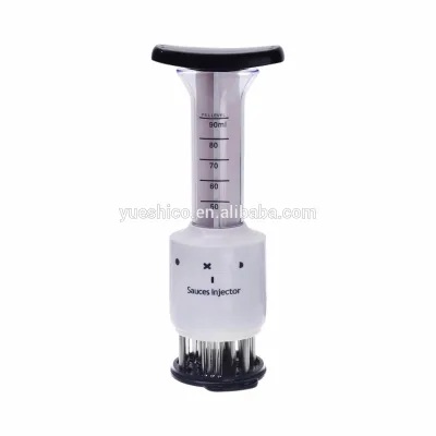 2021 Hot Sell Meat Tenderizer Needle 30 Stainless Steel Blade and Meat Sauces Injector 3 Oz Marinade Flavor Syringe