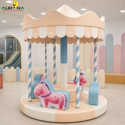 Classic Old Aluminum Merry Go Round for Sale Vintage Outdoor Amusement Park Equipment for School Use