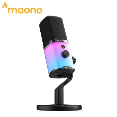 Factory Supply Dynamic Microphone With RGB Lighting Light-weight Microphone for Gaming Live Streaming Software