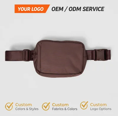 OEM ODM Fashion Waterproof Belt Bag Portable Waist Bags Personalized Custom Belt Bag  Unisex Casual Hip Pouch