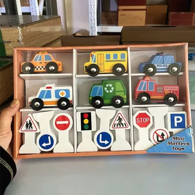 Wooden Children's Traffic Signs & Lights Educational Toy for Ages 5-12 Years Unisex Kindergarten & Early Learning Teaching Aid