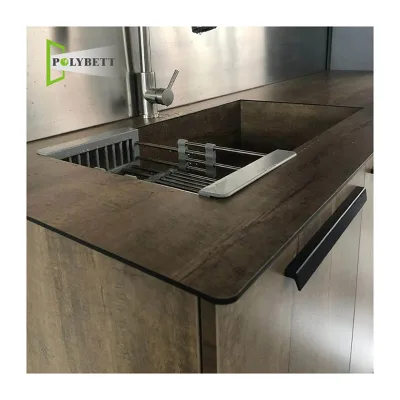 Waterproof Wood Grain HPL Kitchen Cleantop Anti-finger Phenolic Laminate Tabletop