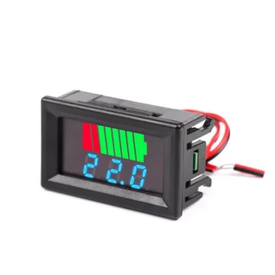 Car Battery Charge Level Indicator 12V 24V 36V 48V 60V 72V Lithium Battery Capacity Meter Test Display LED Tester Voltmeter