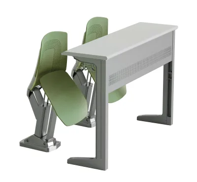 2024 Self-developed Products School Classroom Furniture Single Leg Chair with Study Table