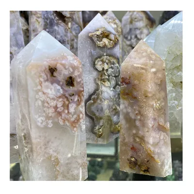 Wholesale Beautiful Big Size Flower Agate Points