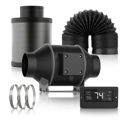 Smart Filter Ducting Ventilation Kit Speed Control Grow Tent Complete Ventilation Duct Fan System