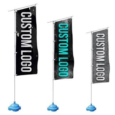 Factory Supply Cheap Custom 180x60cm Nobori Flag Single Double Size With Pole and Base for Indoor Outdoor Advertising Events
