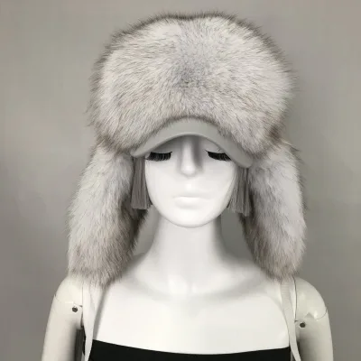 Warm Fuzzy Fluffy Ski Cycling Cap Hunting Earflap Trooper Winter Hat Plush Russian Ushanka Fur Trapper Hat