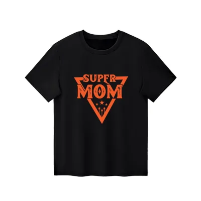 Customizable Casual Breathable Short Sleeve Custom Worsted Printed Super Mom Kids Girls T Shirt for Mother's Day