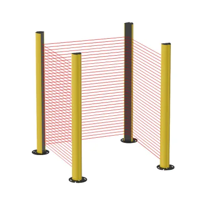 Thin Type Industrial Saftey Light Curtain Sensor Aluminum Alloy Safety Light Curtain for Human Body Protetcion