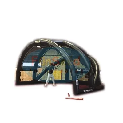 High Quality Custom Portable Inflatable Baseball Batting Cage with Net Outdoor Use 23x16x12ft Airtight PVC Frame
