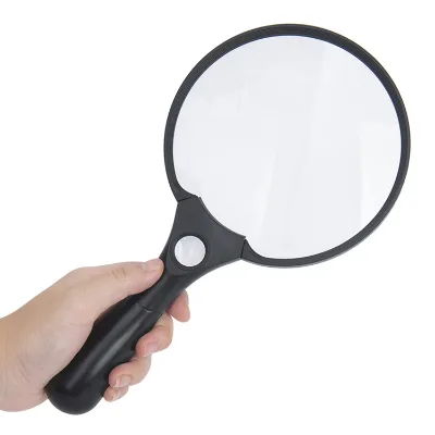 2X 4X 25X ZoomMagnifying Glass with 3 LED Lights Magnifying Glass Lens for Seniors Reading