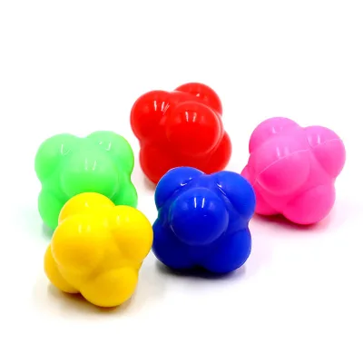 Custom Logo Reaction Ball Agility Coordination Exercise Agility Speed Training Silicone Hexagon Balls