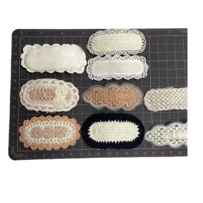 2024 New Arrival Girl Hair Accessories Ornament Handmade Crochet Flower Hairpin Hair Tie Knitted Bow Letter Bb Clip Hair Clips