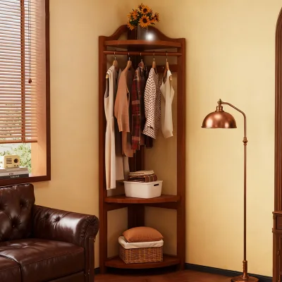A Simple Household Corner Clothes Hanger That Serves Two Purposes and Saves Space