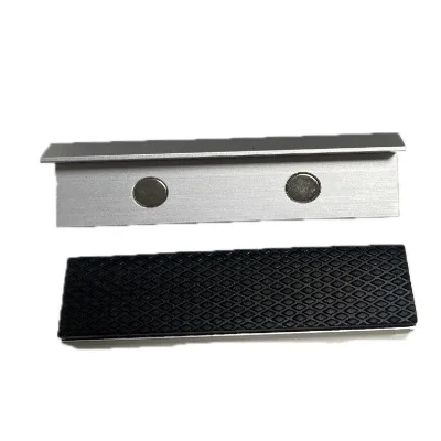 Aluminum Jaw Protector Metal Clamp Jaw Flat Covers for Woodworking Jewelry Making Plumbing, 4/6 Inch Magnetic Vice Jaw Pads
