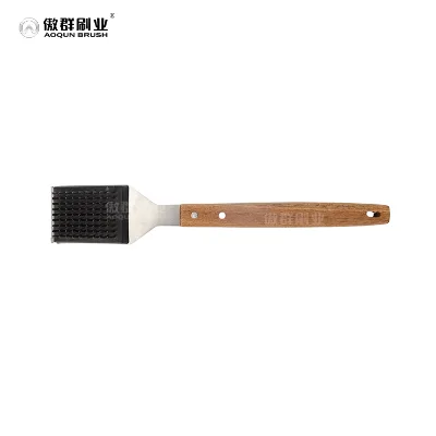 Stainless Steel Black Ss Wire Strip Brush Non Metal Grill Brush Wire Brush With Shovel Head